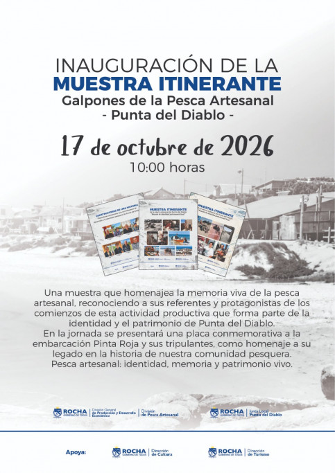 Inauguración de la muestra itinerante sobre la pesca artesanal en Punta del Diablo