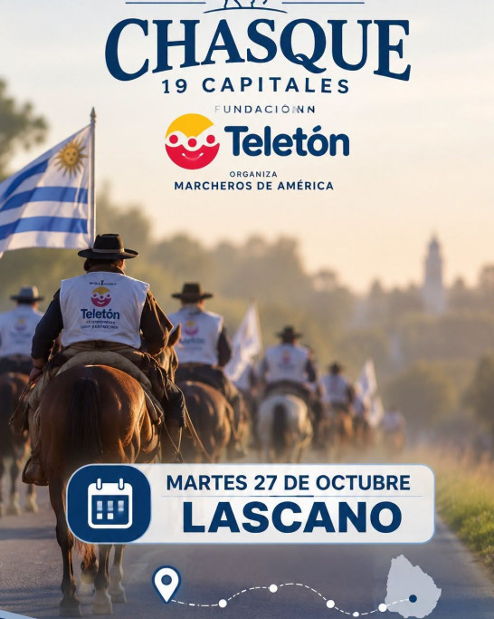Chasque 19 Capitales de la Fundación Teletón recorrerá Rocha