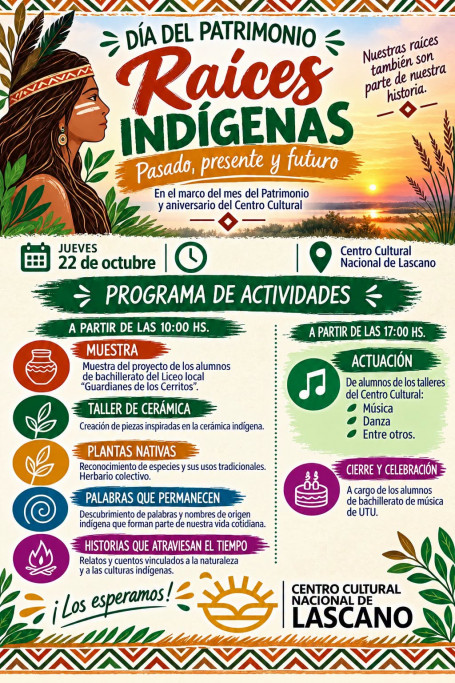 Día del Patrimonio en Lascano: “Raíces indígenas, pasado, presente y futuro”