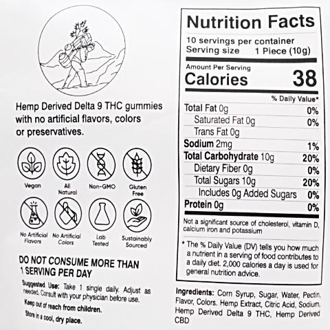 1 Pack of StrawberryGummyBites Delta 9 THC Edibles