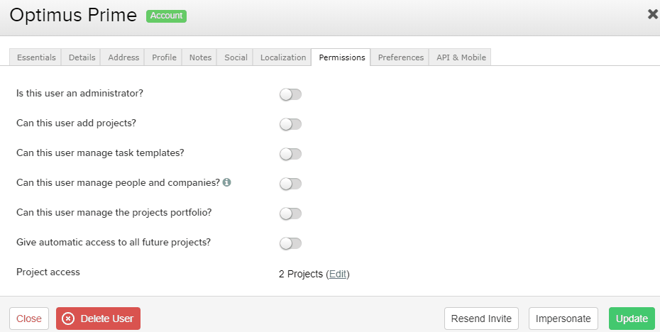 granting task list template permissions to users teamwork projects