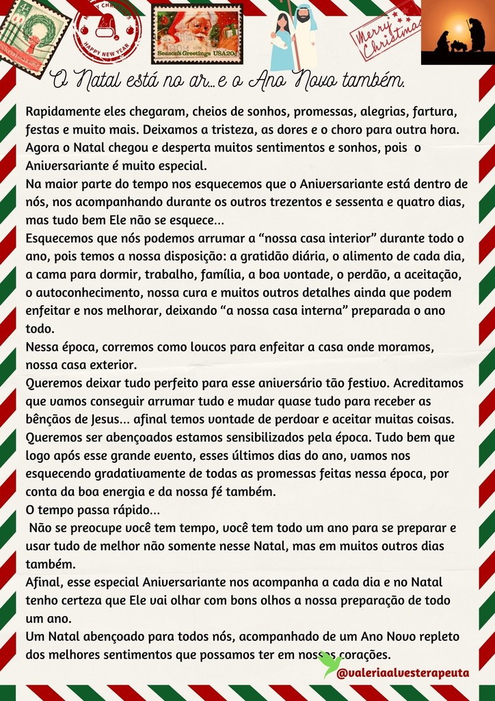 O Natal está no ar...e o Ano Novo também.