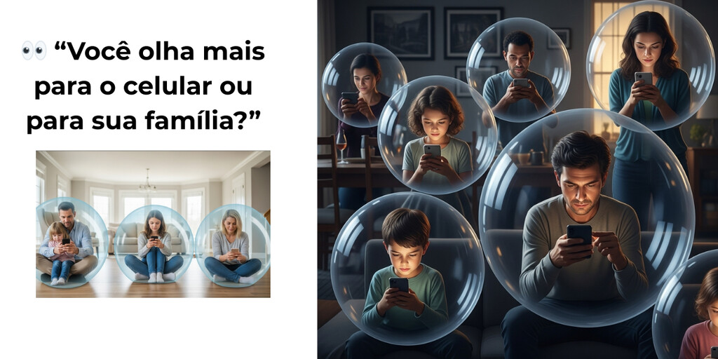 ? Famílias juntas, mas cada um no seu mundo?