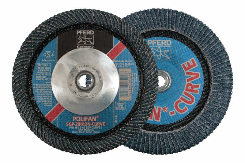 PFERD Spotlights POLIFAN CURVE Flap Discs Underground Construction