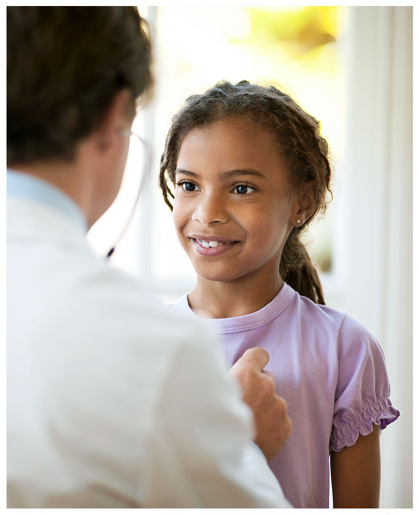 Child being examined by doctor