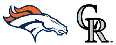 denver broncos logo and colorado rockies logo