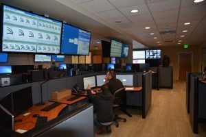 The expansive new transfer center on the fifth floor of AIP 2, two days before opening.