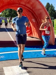 Stephen Estrada running in a 5K race to boost colon cancer awareness. Photo courtesy of Stephen Estrada-Erskine.