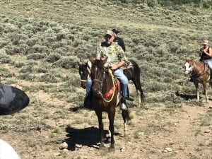 After being T-boned while on his motorcycle, Jesse Adams lost his leg below the knee. But it hasn’t stopped him from doing the things he loves, such as fishing and horseback riding. Photo courtesy of Stephanie Adams.