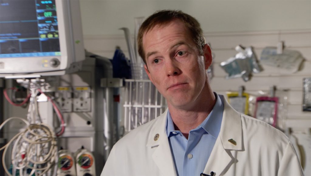 Headshot of Dr. Andrew Monte in the ER.