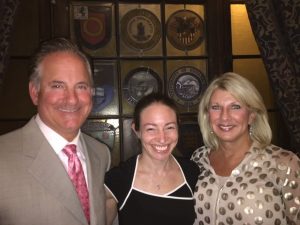 Dr. Hillary Yaffe, center, poses with transplant surgeons, Dr. Pomposelli and Dr. Pomfret