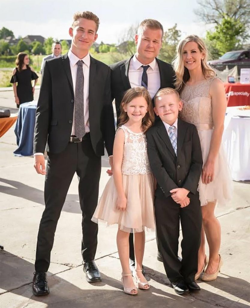 James and Melinda Ray with their three children. Melinda was the recipient of a liver transplant.