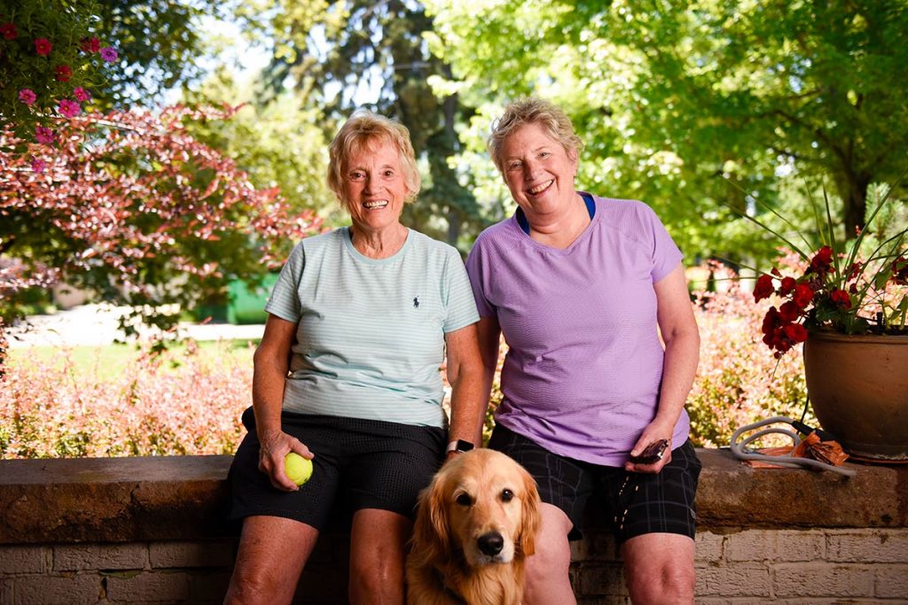 Susan High with her partner at their Denver home