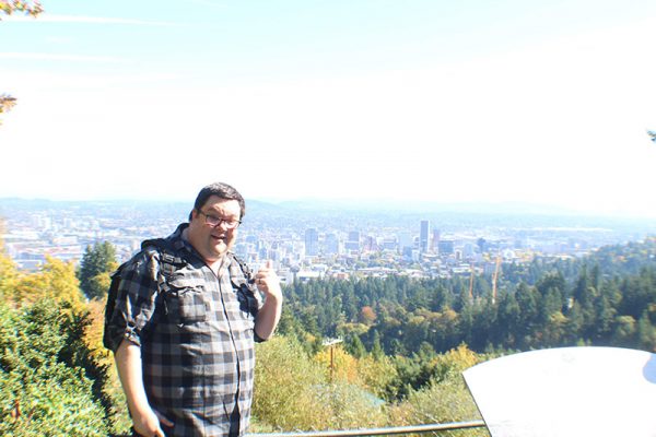 Patrick Gaertner hiking in Oregon after getting a CPAP machine that cured him of sleep apnea.