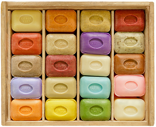 Colorful soaps. Any type of soap will work well against the coronavirus.