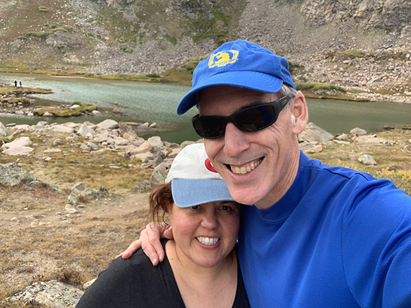 Dr. Michelle Barron with her husband, Greg Woskow.