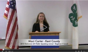 Click here to view a short video of two 4-H award-winning public speeches from 2013