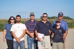 Research partners in the ROSE program, left to right, Lauren Young, USDA-Beltsville, Mark Dempsey, Penn State, Ron Hoover, Penn State, Mark VanGessel, University of Delaware, Clair Keene, Penn State, William Curran, Penn State.