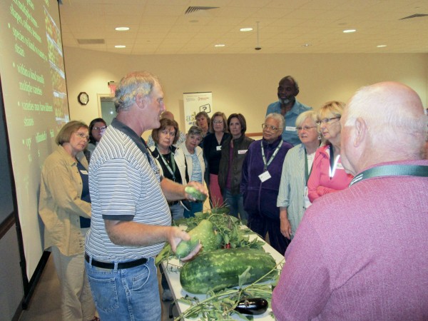 Master Gardeners listening to instructor