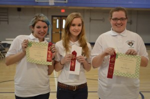 2nd Place Senior Team- Hearts-4-Horses- L to R Hannah Ziccarelli, Lexi Blocksom, Haley Reynolds