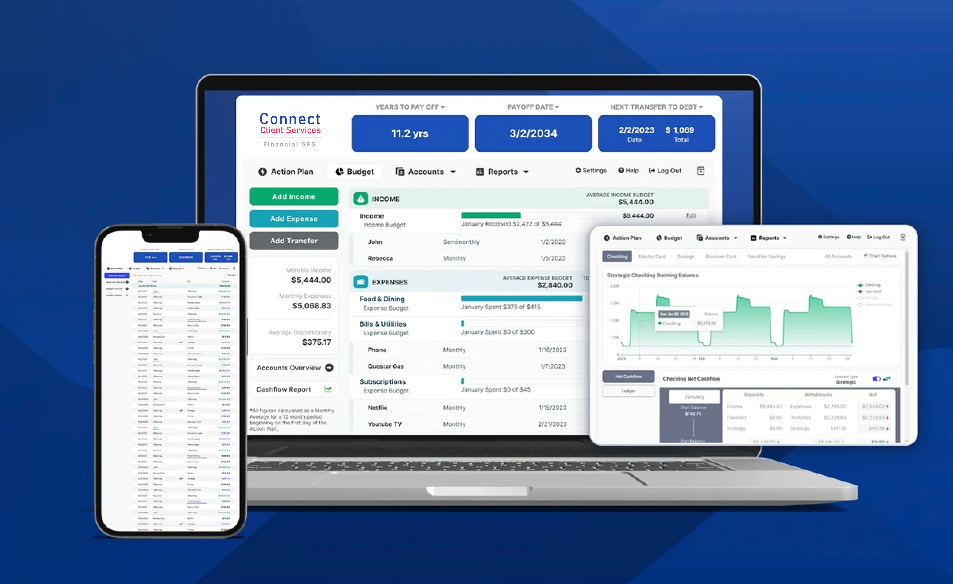 Connect Client Services software screenshot