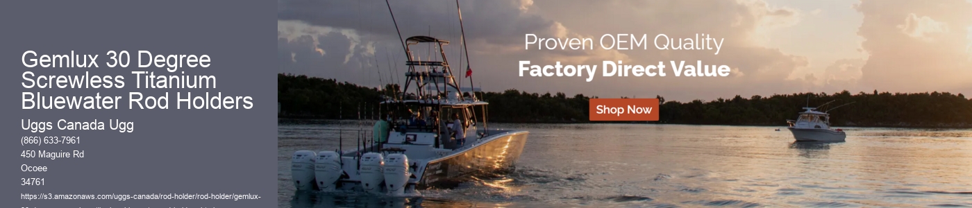 Gemlux 30 Degree Screwless Titanium Bluewater Rod Holders