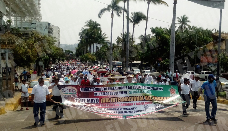 Marchan sindicatos y organizaciones en la Costera de Acapulco por ...