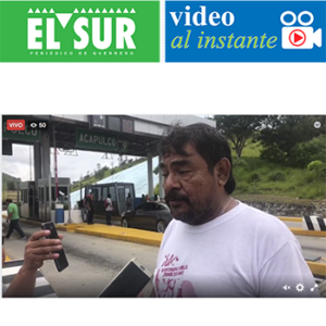 #Video Estudiantes de la Normal Rural “Raúl Isidro Burgos” de Ayotzinapa, toman la caseta Palo Blanco en la Autopista del Sol en repudió del V informe del Presidente Enrique Peña Nieto y por el alza al precio de las casetas de cuota