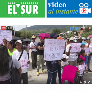 Damnificados del huracán Ingrid y Manuel bloquean la Autopista del Sol en Chilpancingo
