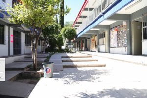 Aspecto de las instalaciones de la Unidad Académica Preparatoria número 26, Albert Einsten, de la Universidad Autónoma de Guerrero (UAG) en la ciudad de Chilapa, en la que no se han reanudado las clases ante la violencia que se vive en esta ciudad. Foto: Jesús Eduardo Guerrero