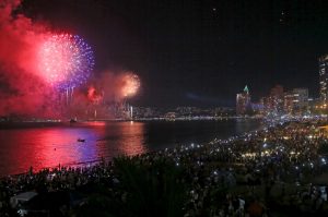Gala de pirotecnia y turistas heridos por balas perdidas
