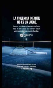 Difunden campaña paralela al Abierto de Tenis para sensibilizar sobre abuso sexual infantil