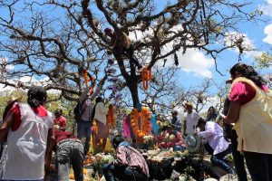 En ritual de lluvias en Tenexatlajco, en Chilapa, piden por la paz y que los huracanes no sean intensos