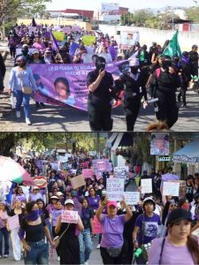 Dos marchas en Chilpancingo por el 8 de Marzo contra feminicidios y machismo