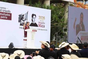 Encabeza Evelyn en la capital a la cúpula de Morena en el acto por el mensaje de la presidenta