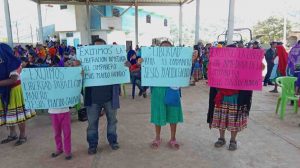 Marchan vecinos, el Cipog-EZ y la CRAC-PF en Alcozacán para exigir la libertad de Jesús Plácido