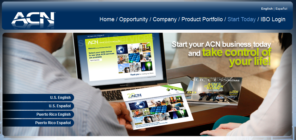 ACN signup page