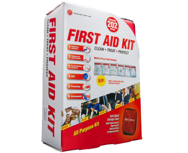 First Aid Kit, 25 person NON-ANSI, Soft Case < Genuine First Aid #9999-2302 