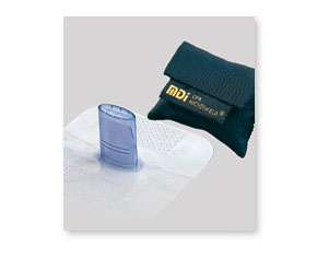 Microshield CPR Mask in Waterproof Orange Vinyl Pouch < Microtek Medical Inc. #70160 