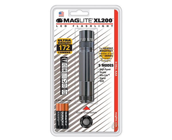 XL200 LED Flashlight, 3 Cell AAA < Maglite 