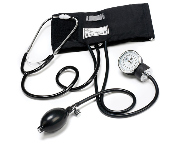 Large Adult Cotton Cuff Aneroid Sphygmomanometer, Large Adult, Black < Prestige Medical #80-OB 