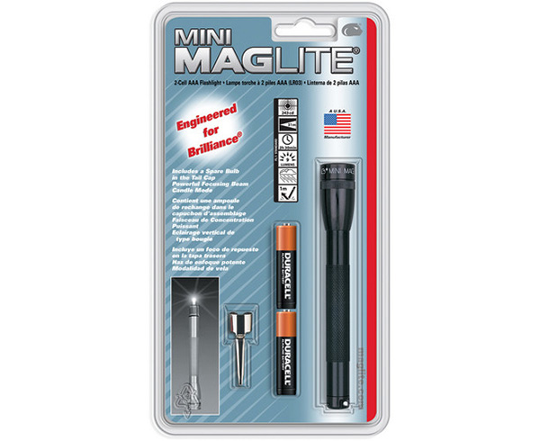 Mini Maglite Flashlight w/ Clip, 2 Cell AAA < Maglite 