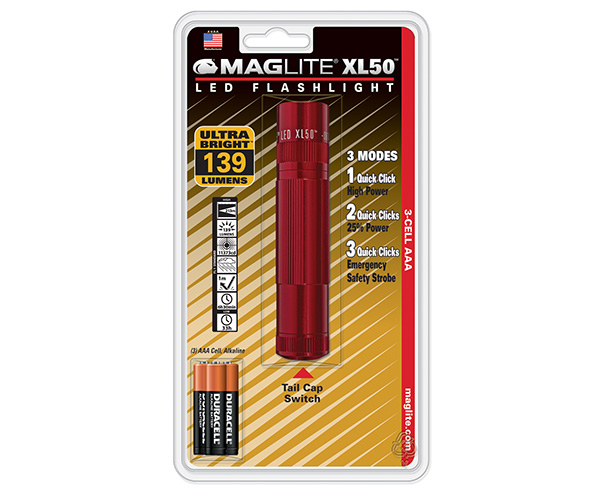 XL50 LED Flashlight, 3 Cell AAA < Maglite 