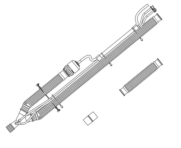 Patient SPU Ventilator Circuit, w/ Peep, for LTV 1000, 950 and 900, Adult, Case/10 < CareFusion #10820x10 