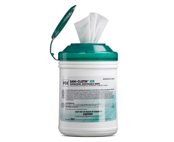 Sani-Cloth HB Germicidal Disposable Wipes, Can/160 < PDI #Q08472 