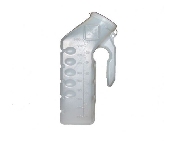 Translucent Male Urinal w/ Lid - 32oz/1000ml < dynarex #4229 