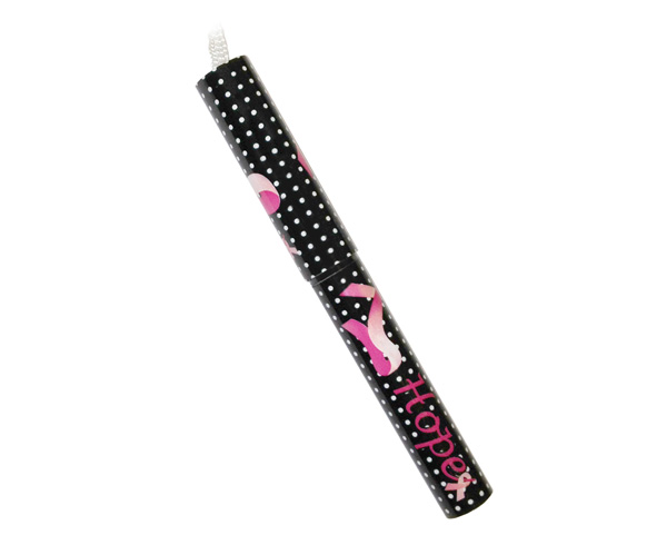 Hope With Ribbon & Polka Dots Rope Pen, Hope With Ribbon & Polka Dots < Prestige Medical #343-HRP 