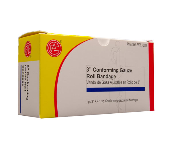 Gauze Roll Bandages, 3 x 4.1 yds, 1 pc/box < Genuine First Aid #9999-0502 