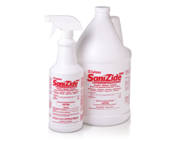 SaniZide Pro 2-Minute Surface Disinfectant, Case < Safetec 
