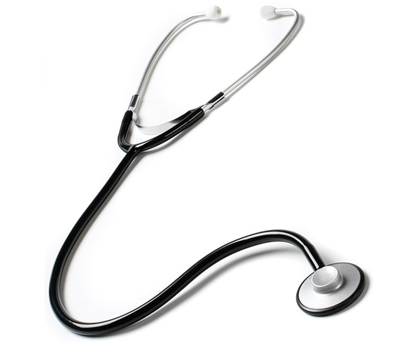 Basic Single Head Stethoscope, Adult, Black < Prestige Medical #103-BLK 